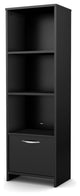 South Shore Step One Shelf Bookcase, Pure Black