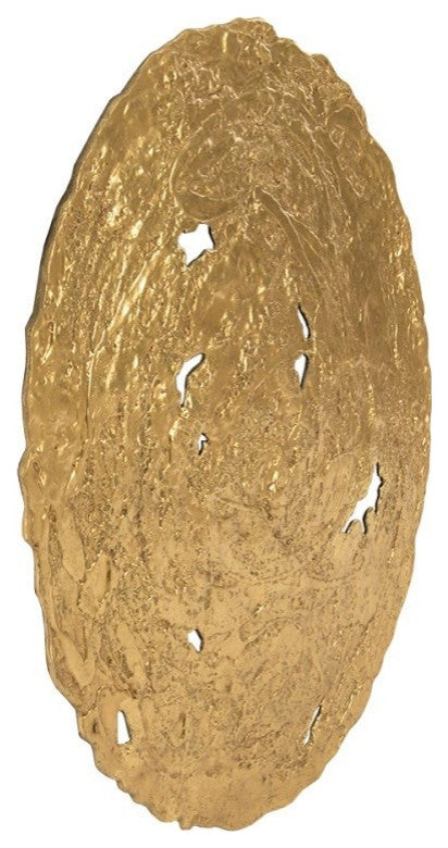 Molten Disc Wall Art, Gold Leaf, Medium