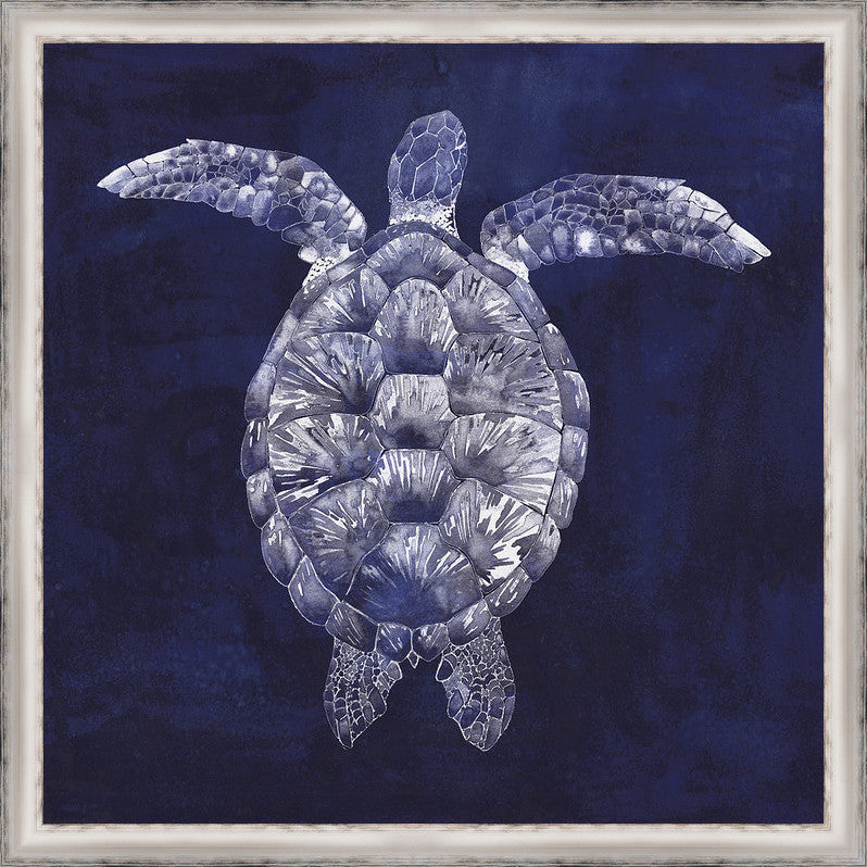 "Custom Sea Turtle Shadow I" Wall Art, 21"x21"