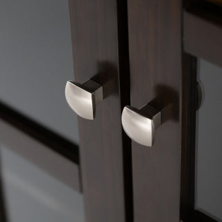 Close-up of cabinet hardware; does not show full product.