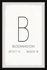 "B Bloomington" Framed Painting Print, 8x12