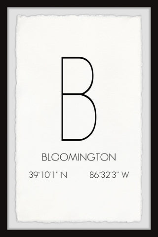 "B Bloomington" Framed Painting Print, 8x12