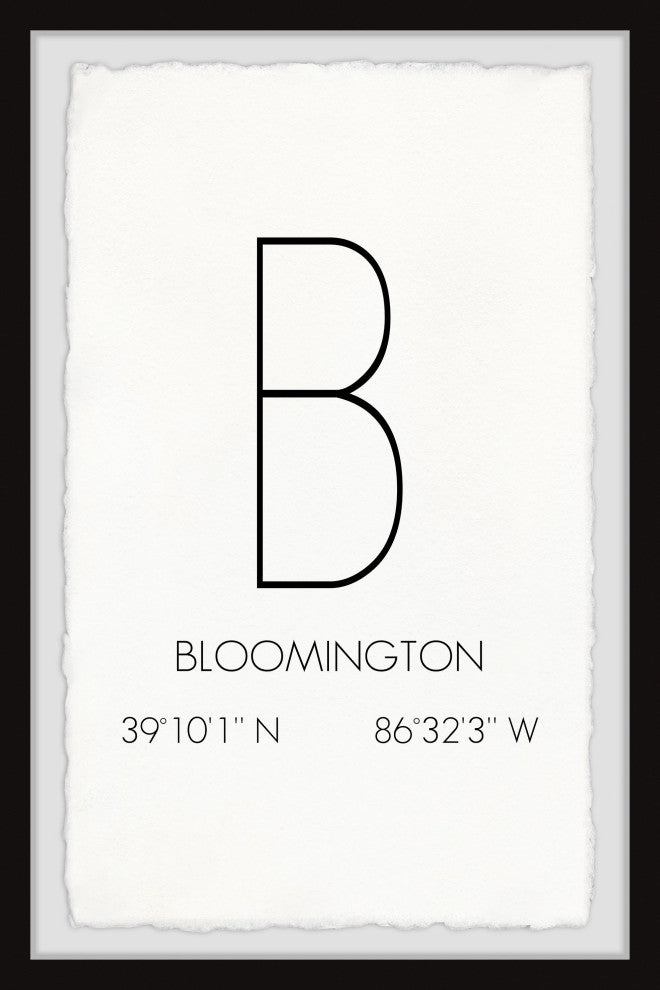 "B Bloomington" Framed Painting Print, 8x12
