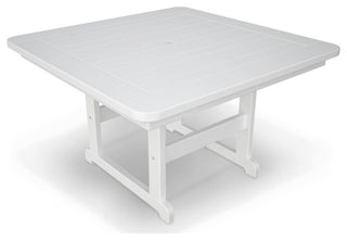 Polywood Park 48" Square Table, White