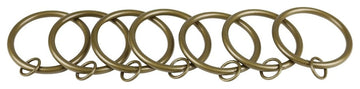 3" Curtain Rings With Eyelets, Antique Gold, Set of 16
