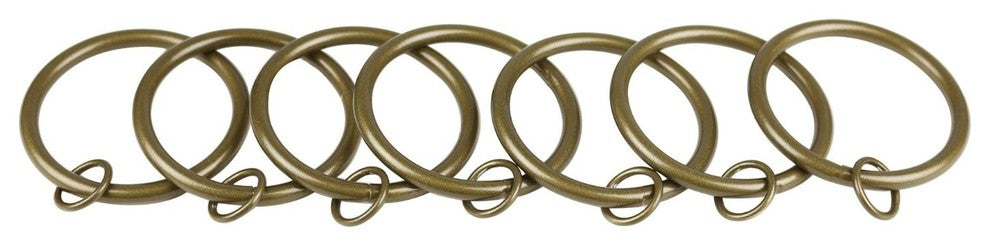 3" Curtain Rings With Eyelets, Antique Gold, Set of 16