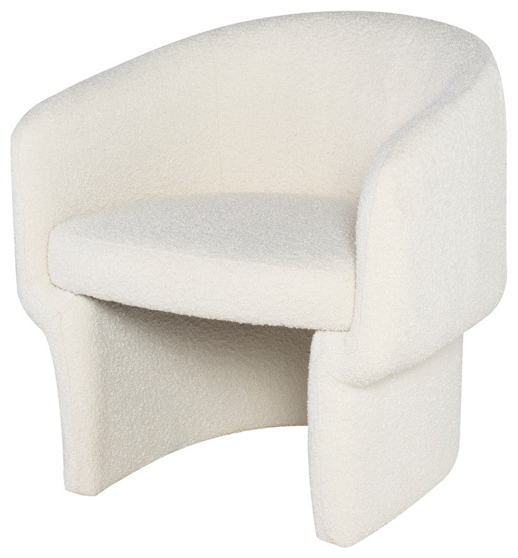 Clementine Buttermilk Boucle Fabric Single Seat Sofa
