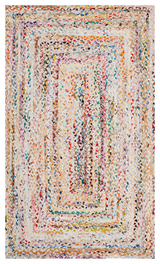 Safavieh Braided Collection BRD210 Rug, Ivory/Multi, 3'x5'