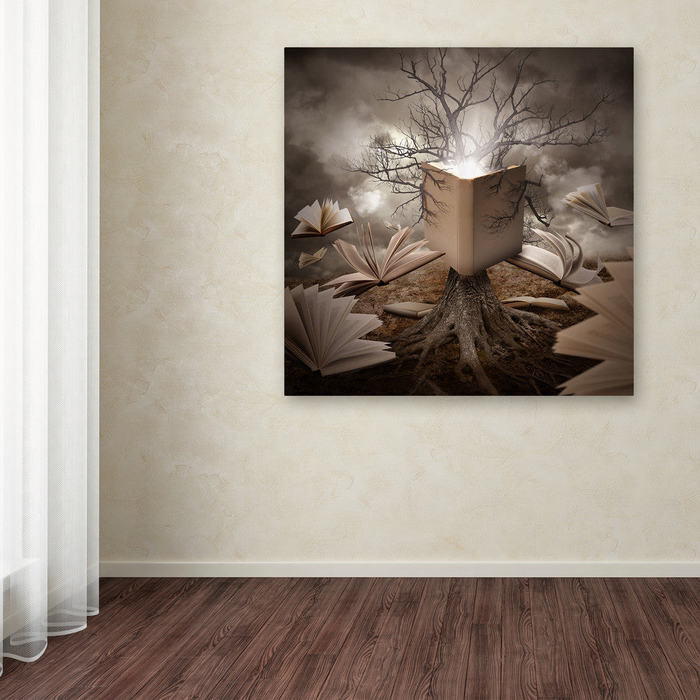 Angela Waye 'Old Tree Reading Story Book' Canvas Art, 24x24