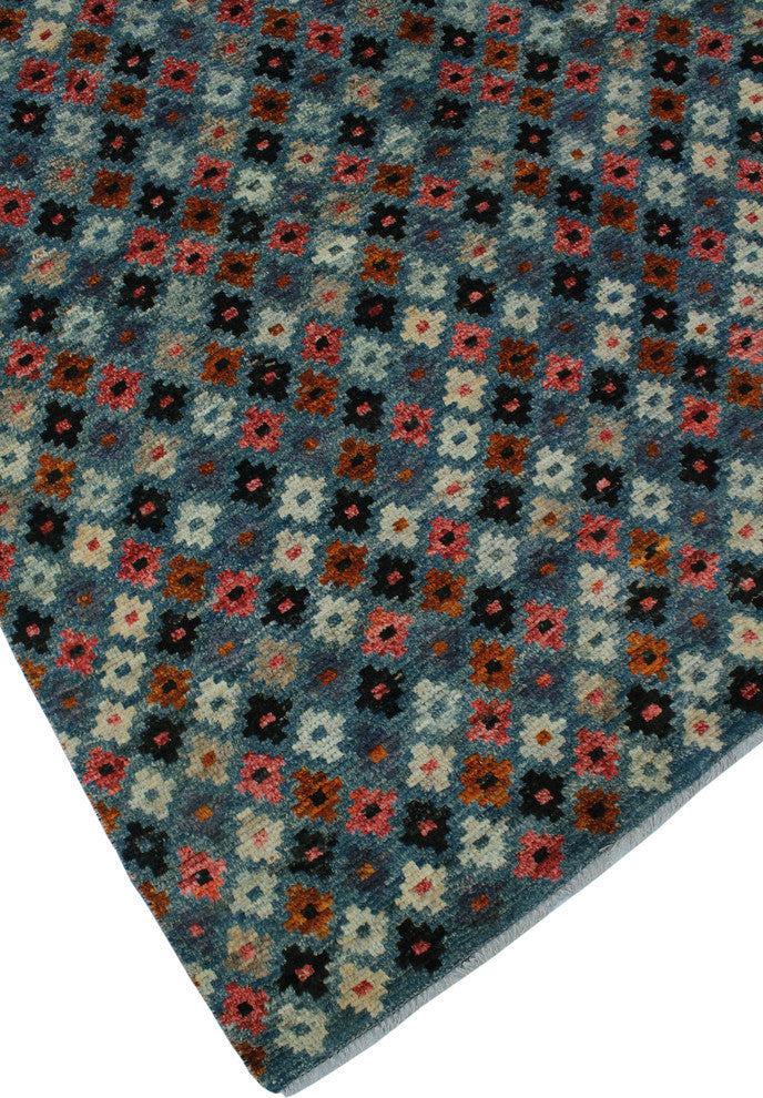 Balochi Fane Blue Rug, 6'4x9'5