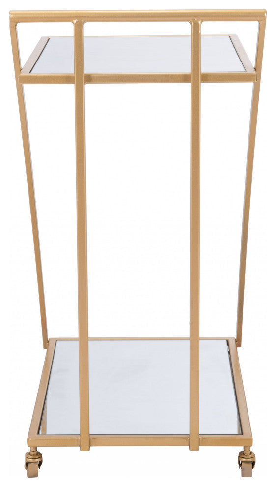Alto Bar Cart Mirror and Gold
