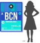 "BCN Barcelona Luggage Tag 2" Fine Art Print