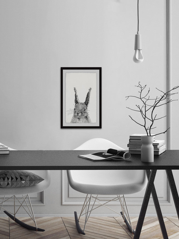 "Gray Rabbit" Framed Painting Print, 30"x45"