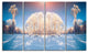 "Horizontally Flipped Winter Trees" Seashore Wall Art, 4 Panels, 48"x28"