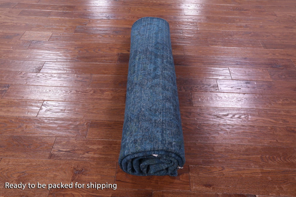 7' 9" X 9' 9" Full Pile Overdyed Hand Knotted Wool Rug - Q12856
