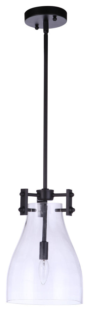 Chardonnay Mini Pendant 1  Light  Flat Black