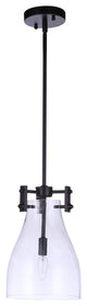 Chardonnay Mini Pendant 1  Light  Flat Black