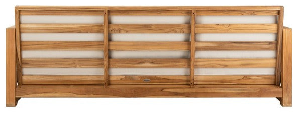 Safavieh Curacao Indoor-Outdoor Brazilian Teak 3-Seat Sofa