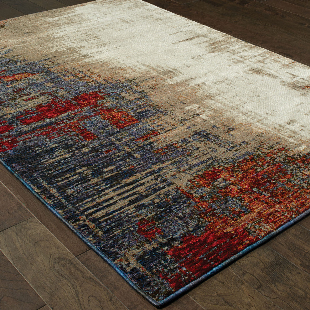 Elements Patina Ivory/Multi Area Rug, 6'7"x9'6"