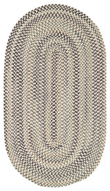 Sherwood Forest Braided Oval Rug, Smoke, 2'x3'