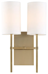 Crystorama Veronica 2-Light Sconce, Aged Brass