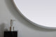 Metal Frame Oval Mirror 20X30 Inch, Silver