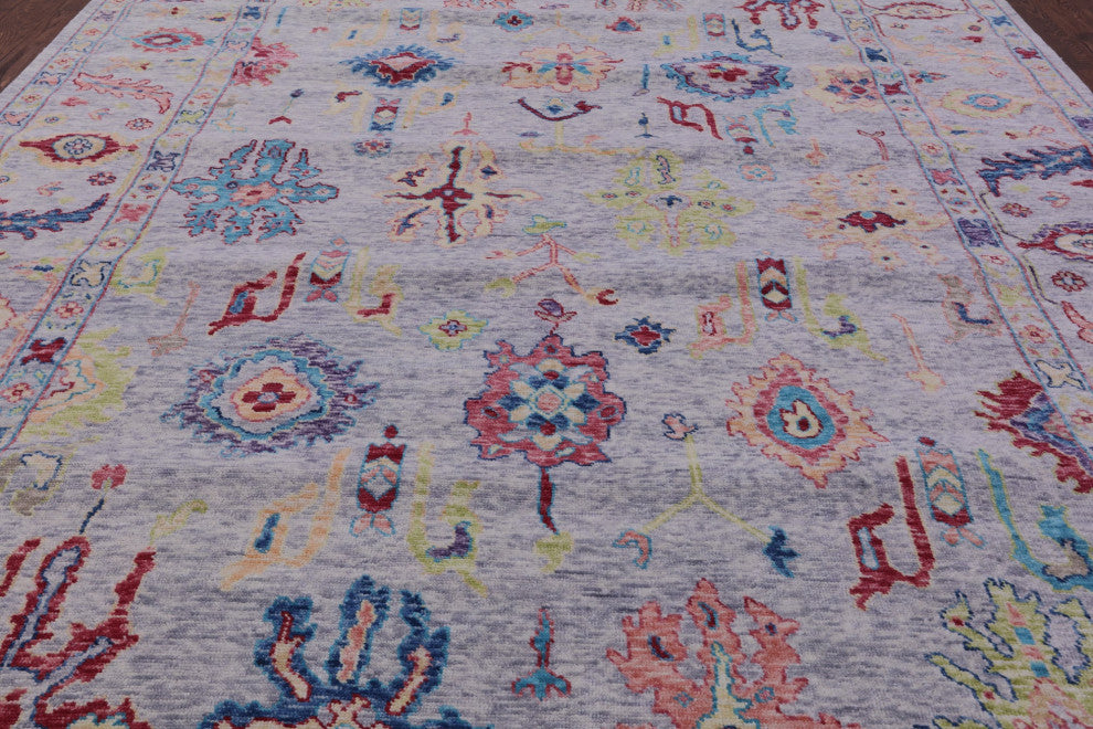 10' 4" X 13' 11" Hand-Knotted Turkish Oushak Rug - Q16104