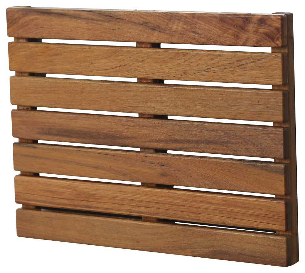 Shoren 16.93 in. Teak Wall Mounted Folding Shower Seat