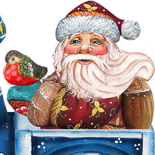 Train Riding Santa, Wooden Decorative Door Hanger
