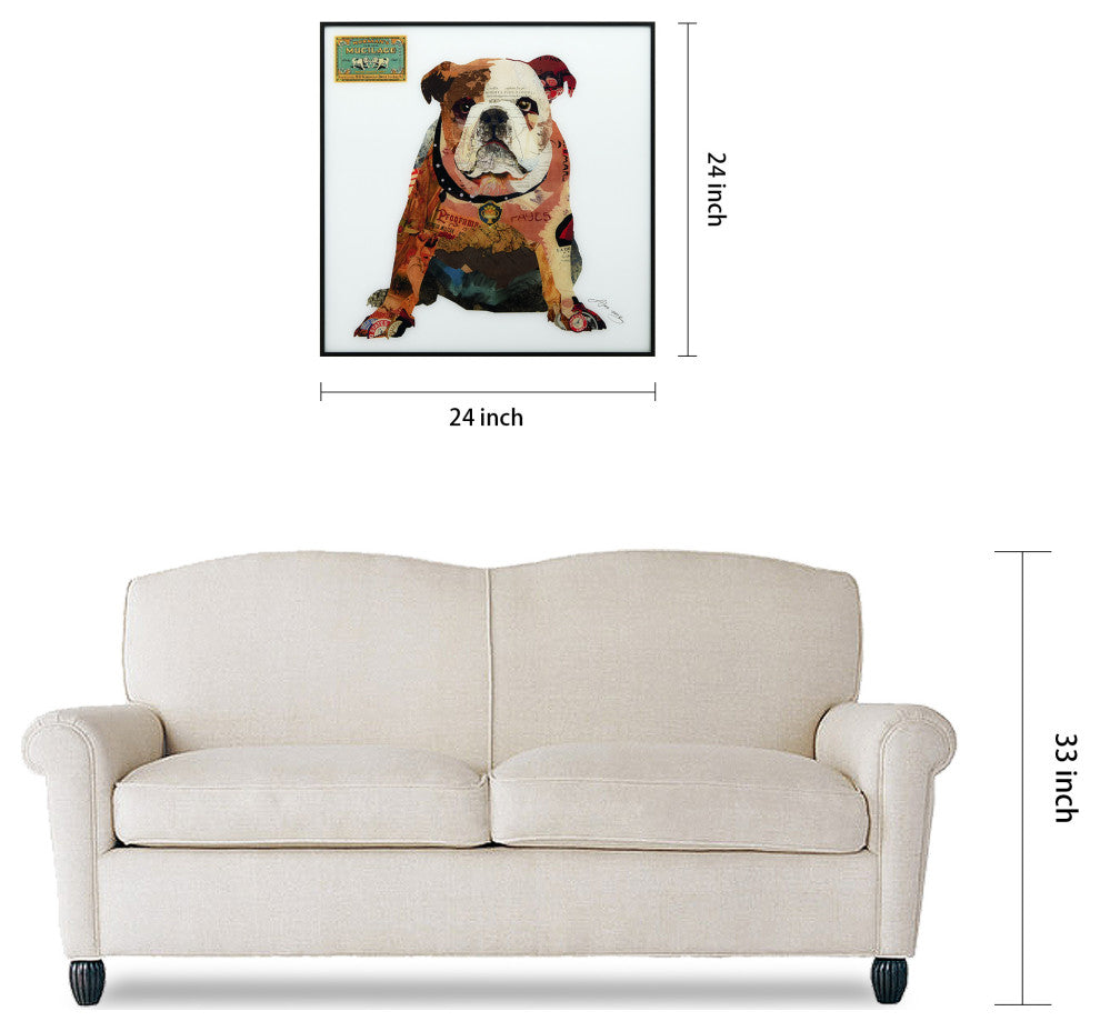 "Men's Best Bully"  Printed Wall Art Framed With Black Anodized Aluminum
