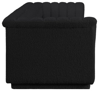 Cascade Upholstered Modular Sofa, Black, Boucle Fabric, Straight Sofa