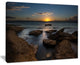 "Rocky Sydney Beach at Sunset" Canvas Print