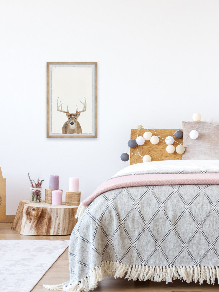 "Winter Deer" Framed Painting Print, 20x30