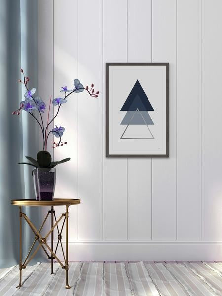 "Blue Ascension II" Framed Painting Print, 12"x18"