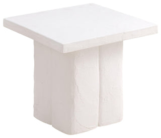 Kayla White Concrete Side Table
