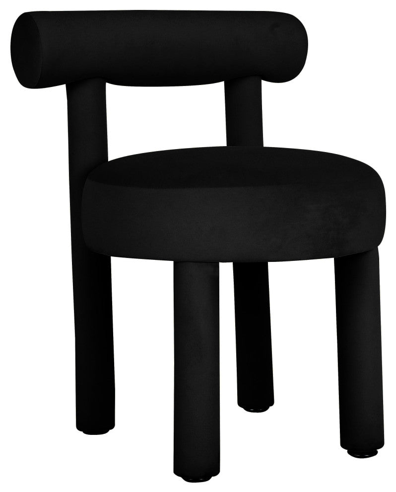 Carmel Dining Chair, Black Velvet