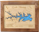 Lake Murray, South Carolina-Wood Lake Map, Small Framed