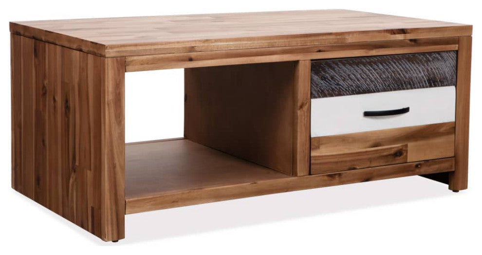 vidaXL Coffee Table End Table Accent Sofa Table Solid Wood Acacia 35.4 Inch