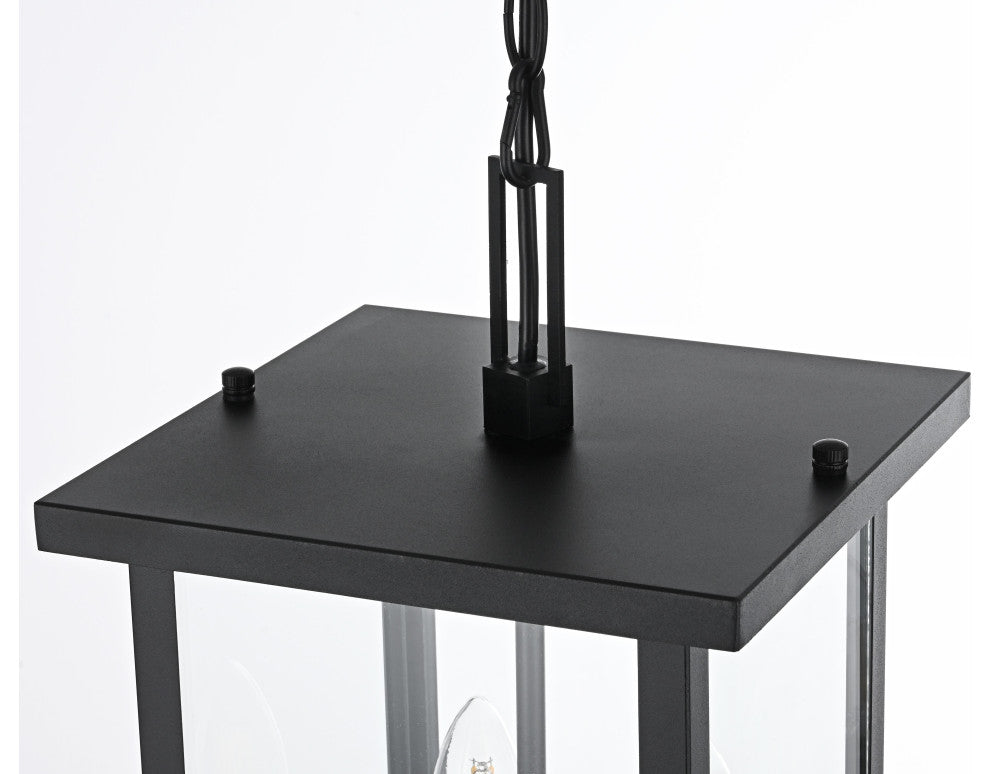 Home Living 9" Outdoor Pendant, Black