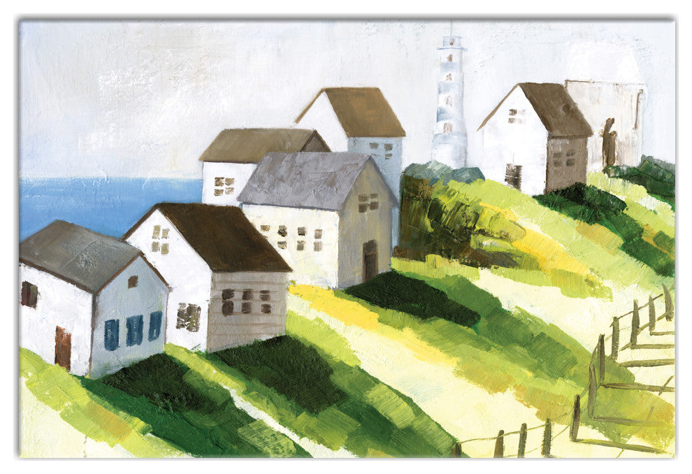 Coastal Town 36 x 24 Canvas Wall Art