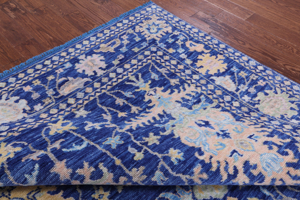 8' 1" X 9' 10" Hand Knotted Turkish Oushak Wool Rug - Q13341