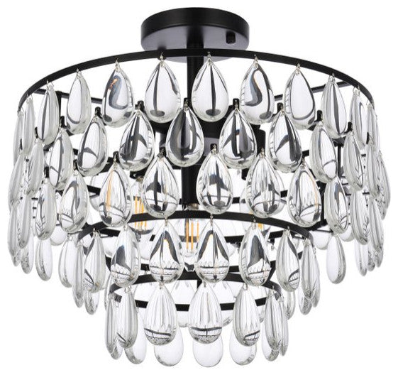 Murphy 16" Flush Mount, Black