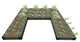 Weathered Wood Walk-In U-Shape Ft. Bragg 8'x8'x5.5" 1" Profile