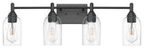 4 Light 30.9 in. Matte Black Vanity Light