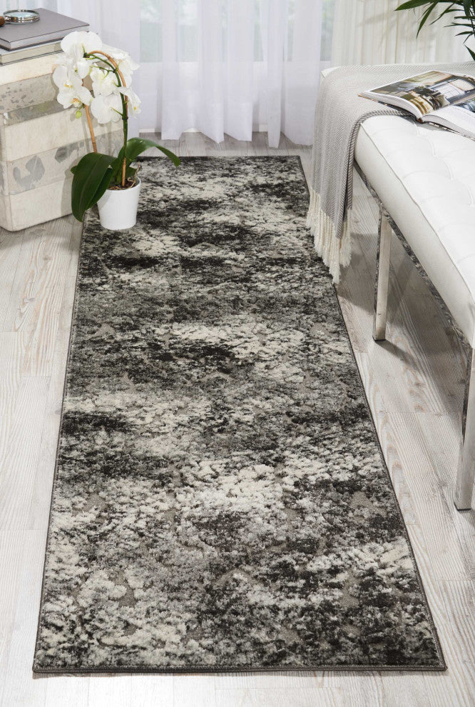 Michael Amini Gleam MA603 Runner Rug, Ash, 2'2" x 7'6"