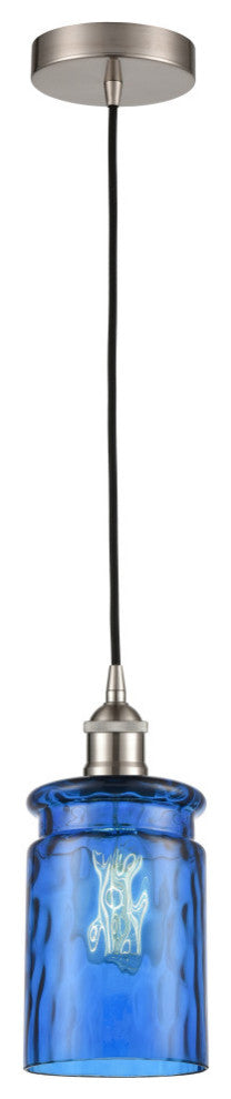 Innovations 616-1P-SN-G352-BL Candor 1 Light Mini Pendant, Brushed Satin Nickel