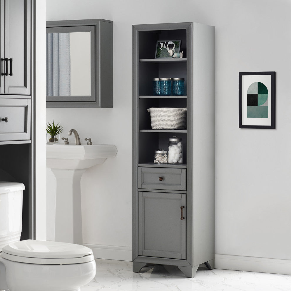 Tara Linen Cabinet, Vintage Gray
