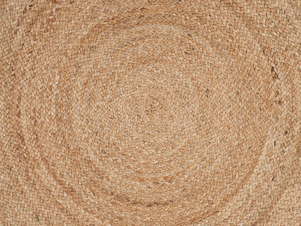 Classic Simple Organic Jute Area Rug, 4' Round