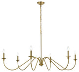 Living District Rohan 54" Chandelier in Satin Gold