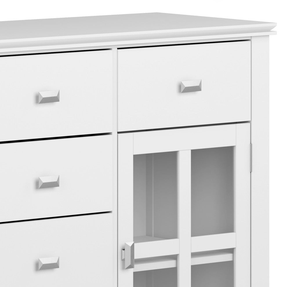 Artisan Solid Wood Sideboard Buffet, White